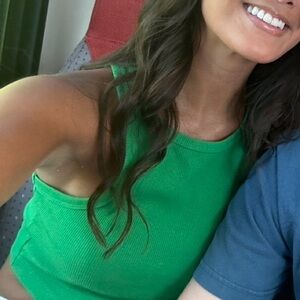 Wild fable green crop tank